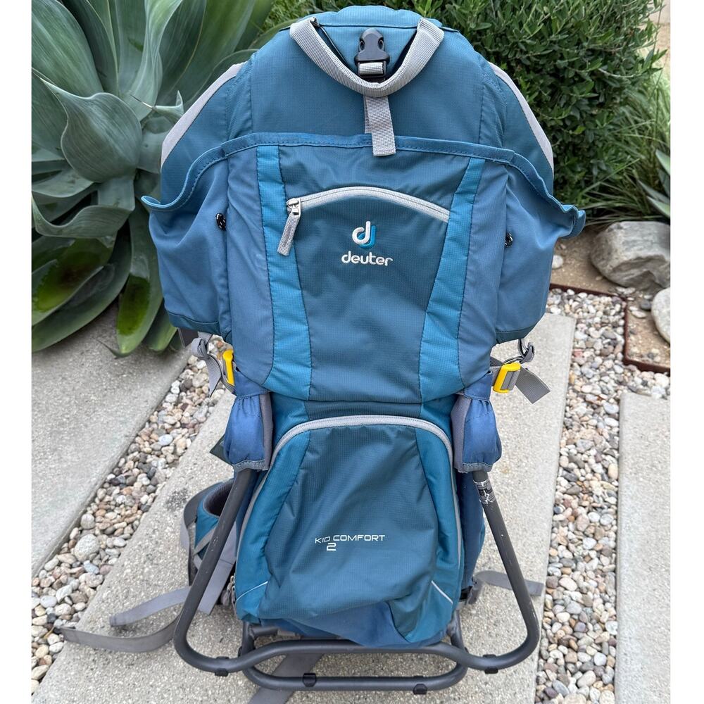 Deuter Kid Comfort 2 Aqua Blue Framed Child Carry Backpack Toddler Travel
